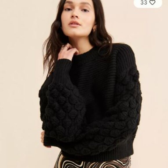 en elly Bubble Knit Sleeve Sweater - Picture 1 of 4